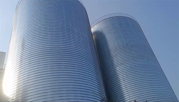 峪泉镇2座混凝土高架卷板仓